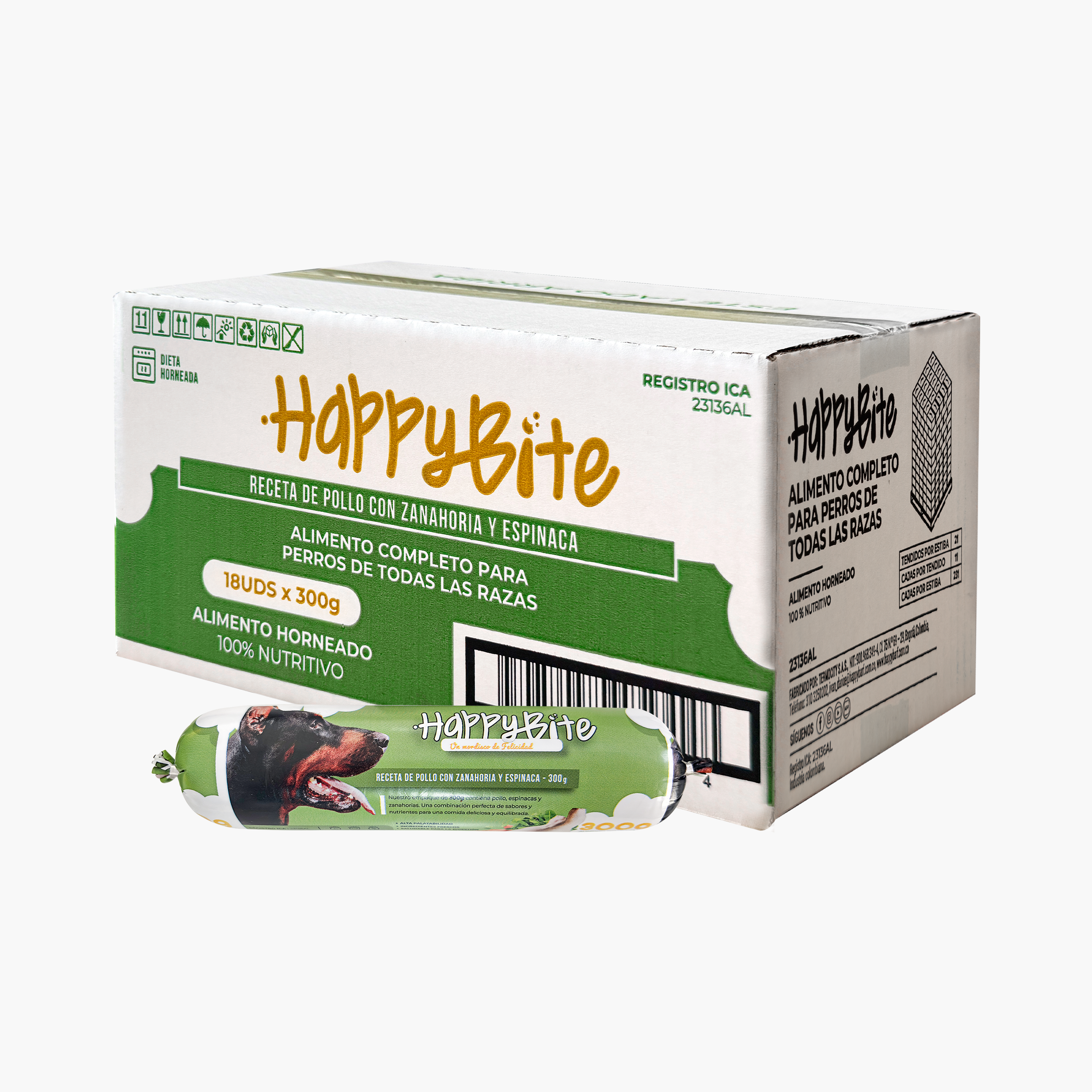 HappyBite Pollo | 300gr | Caja 18 Unid. - Imagen 6